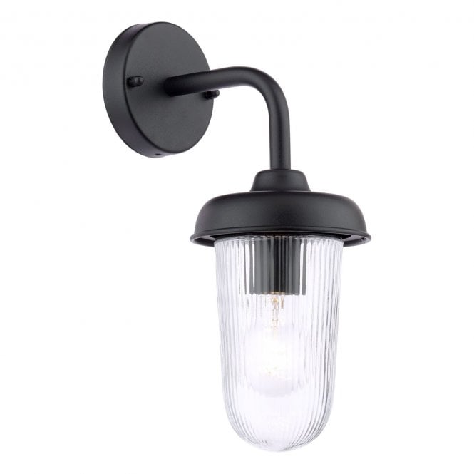 Achilles Ribbed Glass Outdoor Wall Light