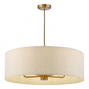 Adonis Linen Shade 5 Light Pendant