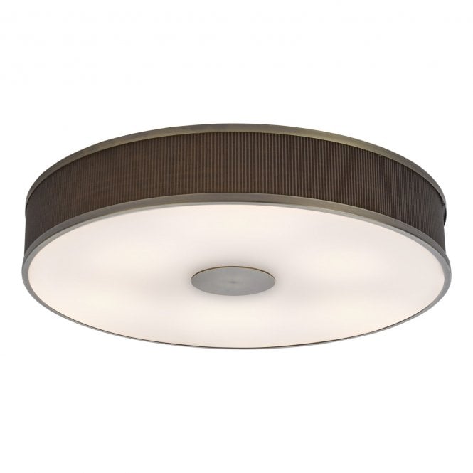 Aglaia Fabric and Metal 6 Light Flush