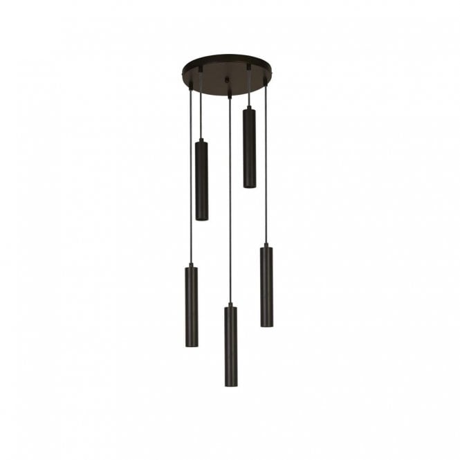 Alresford 5Lt Multi Drop Pendant Black