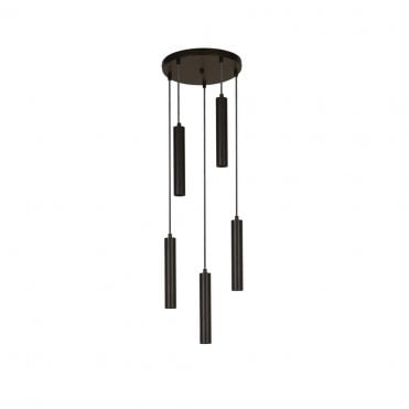 Alresford 5Lt Multi Drop Pendant Black