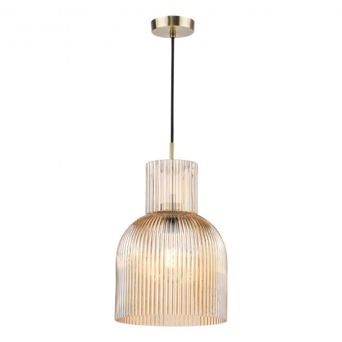 Ambrosia Ribbed Glass Pendant