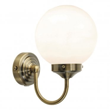 Andromeda Opal Glass Bathroom Wall Light