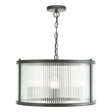 Antheia Ribbed Glass 3 Light Pendant