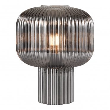 Ares Ribbed Glass Table Lamp
