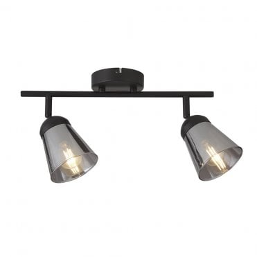 Bowness 2Lt Spotlight Black & Smoked Glass