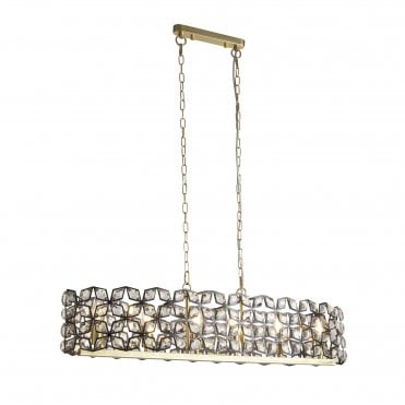 Boxley 6Lt Pendant Black & Brass