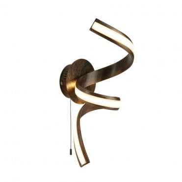 Burton Led Twist Wall Light Rustic