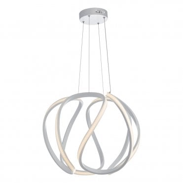 Carsington Pendant Large White LED