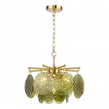 Echo Artisan Glass Discs 4 Light Pendant