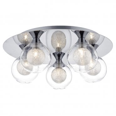 Eil 5 Light Flush Polished Chrome
