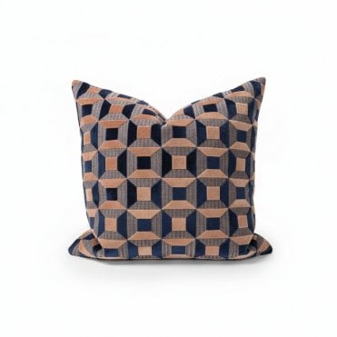 Emperor Blush Navy Velvet Cushion