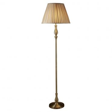 Fowey Floor Lamp Antique Brass