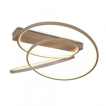 Hartwell Taupe Amber Ceiling Lamp