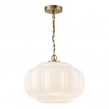 Iris Opal Glass Large Pendant