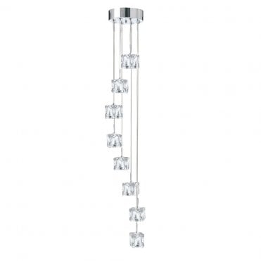 Kingsland 8Lt Multi Drop Pendant Chrome