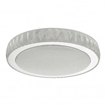 Loe Flush Acrylic & Stainless Steel Large LED