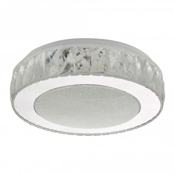 Loe Flush Acrylic & Stainless Steel Small LED