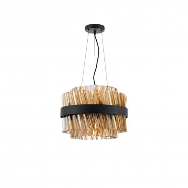 Lucia 10 Light Pendant Amber
