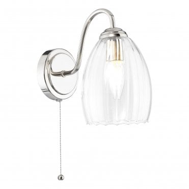 Maia Ribbed Glass Wall Light