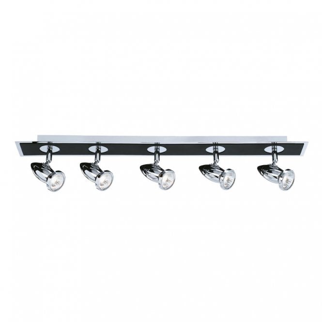 Maidstone 5Lt Bar Spotlight Matt Black & Polished Chrome