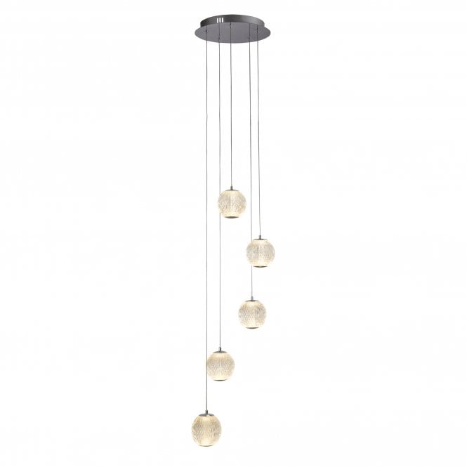 Medlock 5Lt Multi Drop Pendant Chrome