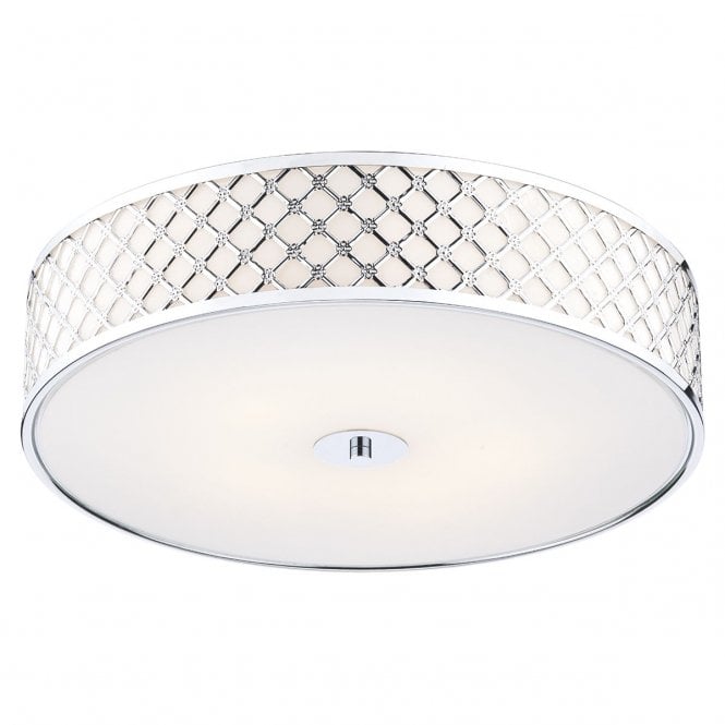 Melvin 5 Light Flush Large Polished Chrome