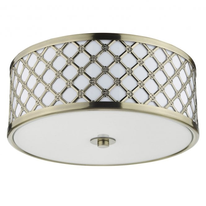 Melvin Small 2 Light Flush Frosted Glass