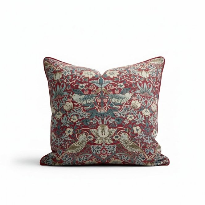 Morris & Co Berry Strawberry Theif Cushion
