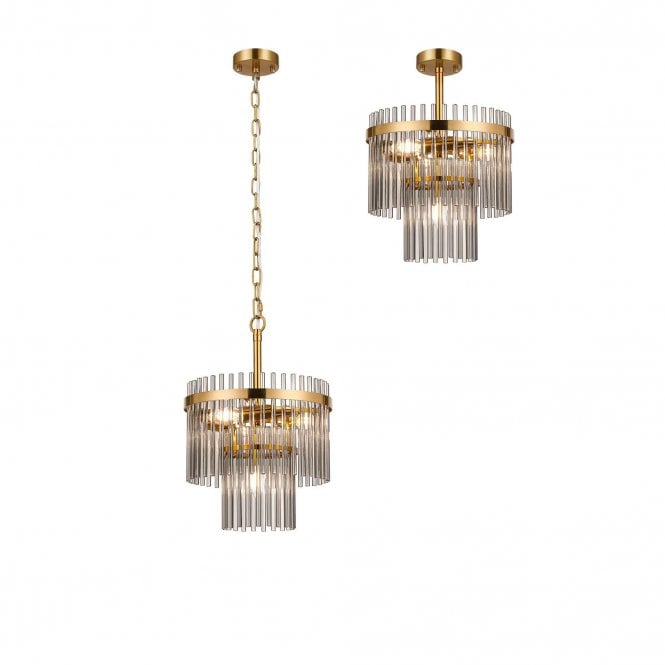 Mya 4 Light Pendant Smoked