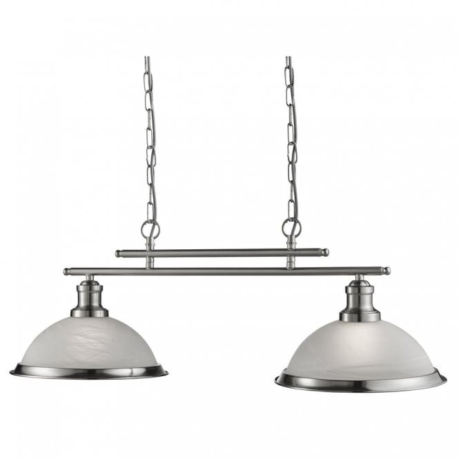 Nevis 2Lt Bar Pendant Satin Silver
