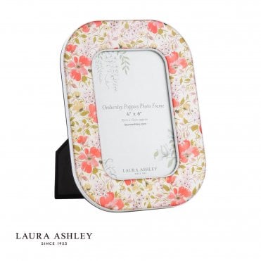 Ombersley Poppies 4" X 6" Photo Frame Red