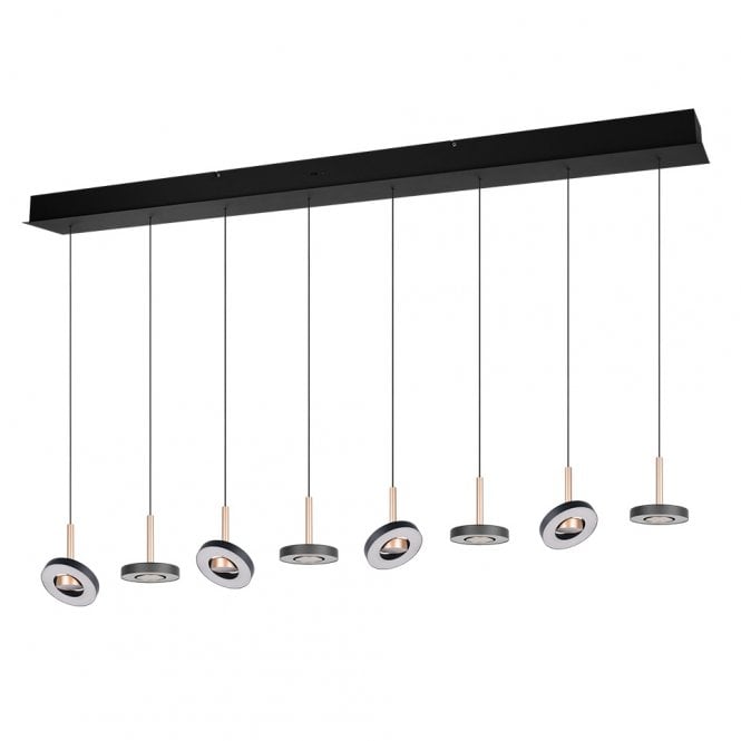 Queensford 8 Light Coffee Linear Pendant