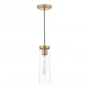 Reno Glass Single Pendant - Bronze