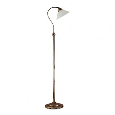Ribble Floor Lamp Antique Brass