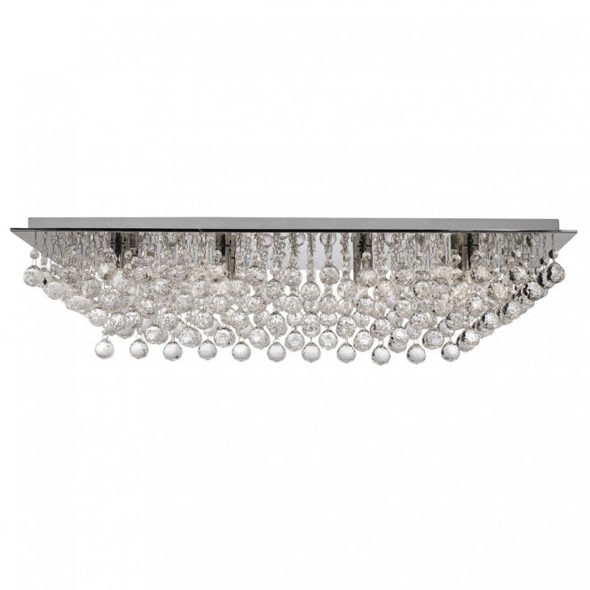 Rotherfield 8Lt Flush Chrome & Clear Crystal