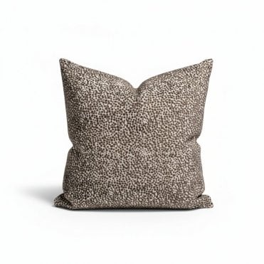 SML Bingham Brown Dots Feather Fill Cushion