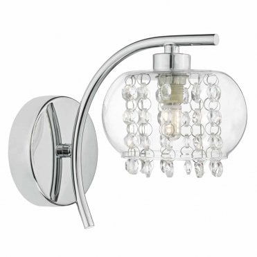 Talt Wall Light Polished Chrome & Glass