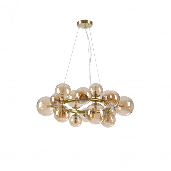 Valery 16 Light Pendant Amber