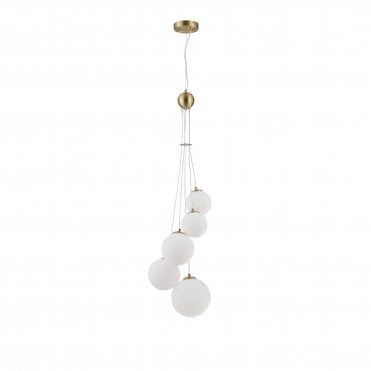 Valery 5 Light Pendant Opal