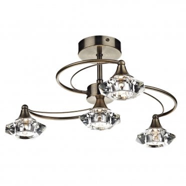 Windermere 4 Light Semi Flush